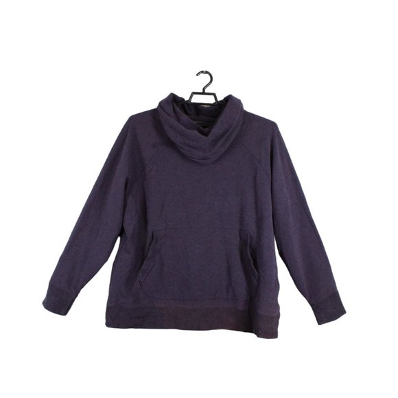 L.L. Bean Sweaters - LL Bean Purple Heather Cotton Blend Cozy Cowl Neck Pullover Size 3X